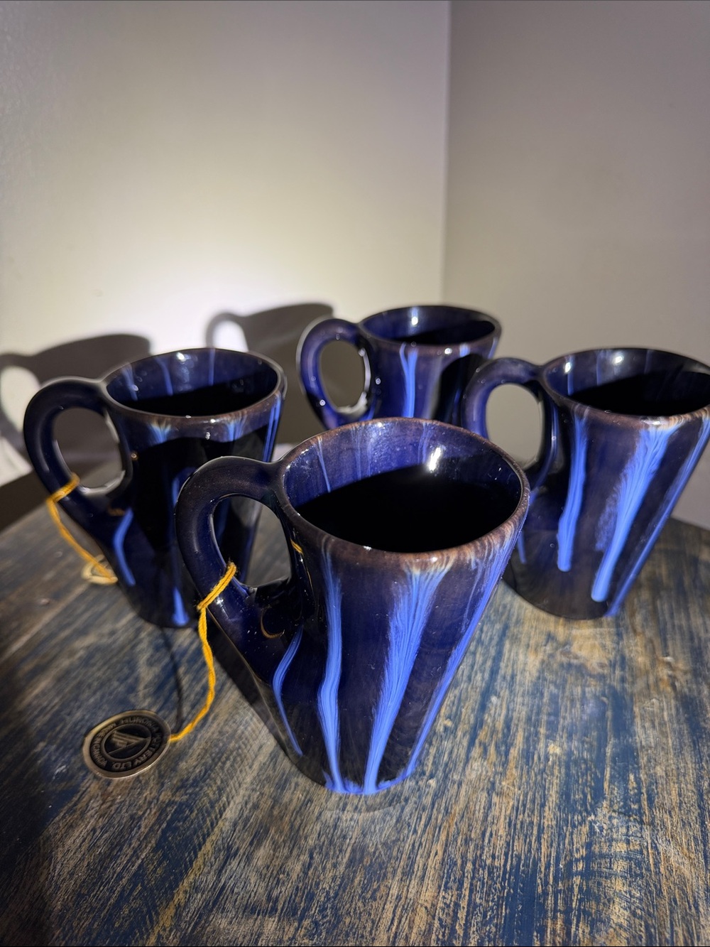 Vintage. Huronia Pottery Set of 4 Ceramic Mugs - Made in Canada 🇨🇦